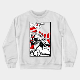 Evangelion japan sun Crewneck Sweatshirt